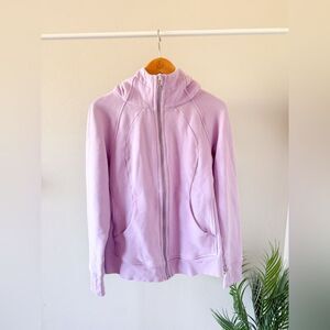 Lululemon scuba full zip lilac purple size 10 hoodie hooded